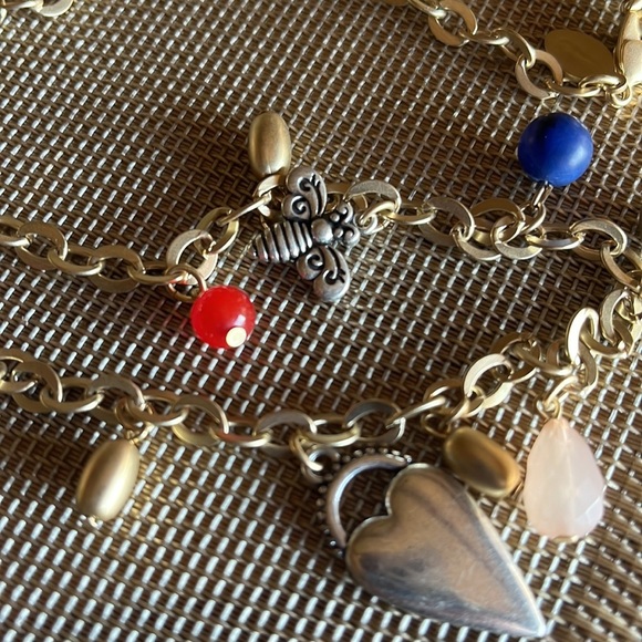 Chico’s long gold tone necklace with whimsical charms. NWOT - Picture 2 of 5